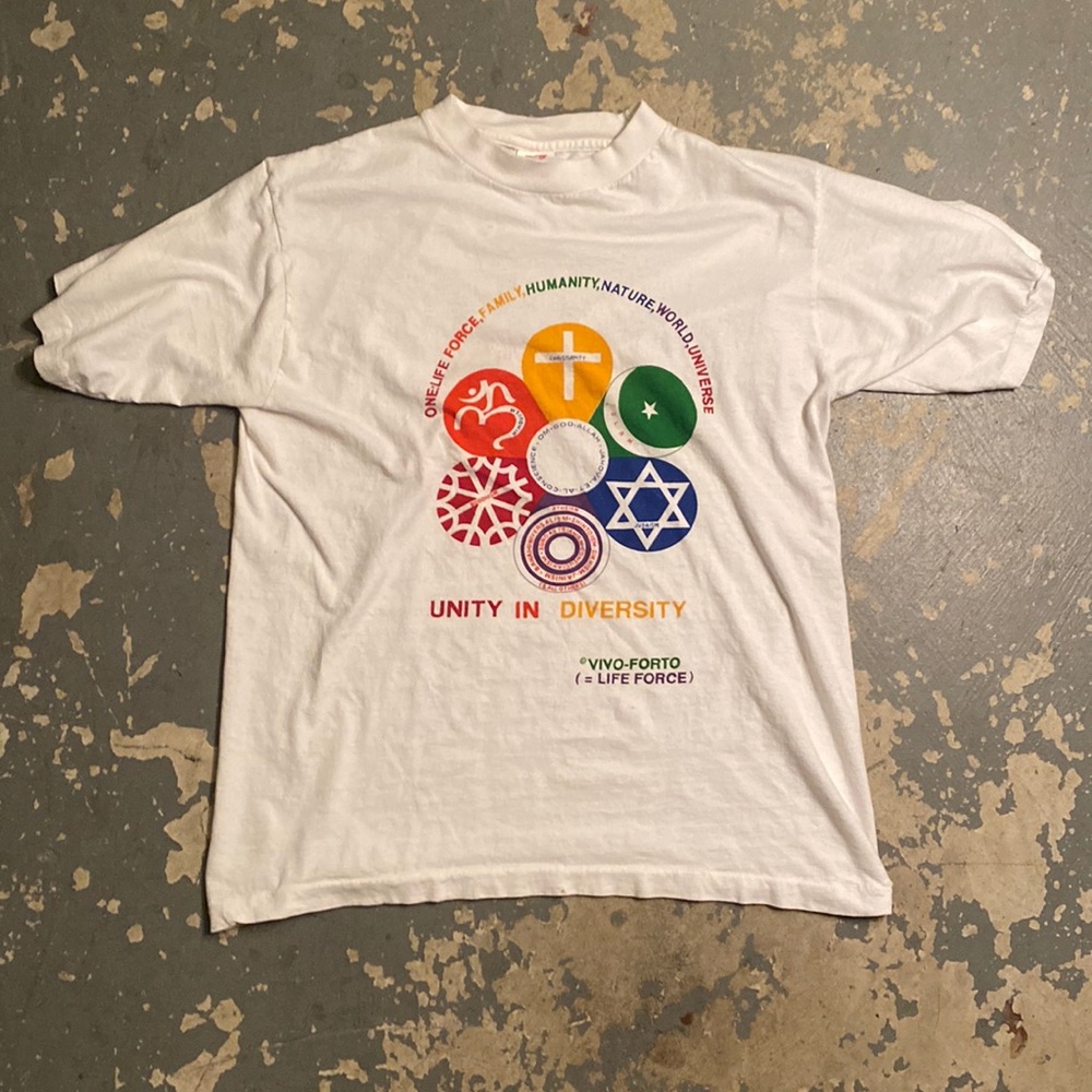 Unity In Diversity Print White Tee - Bry Inner Co… - image 1